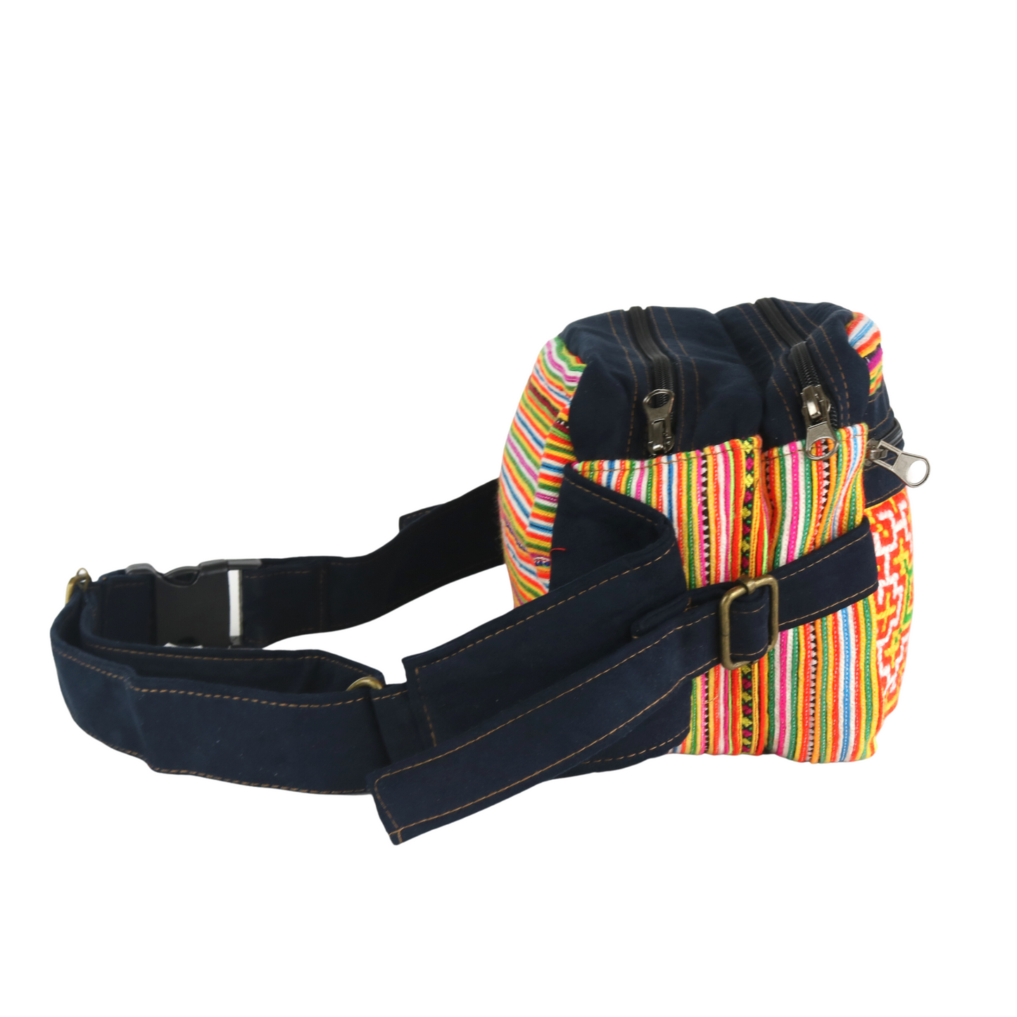 Symmetrical Pattern Waist Bag - Orange